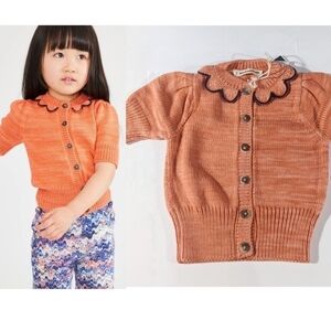 NWT Misha and Puff | Ellie Short Sleeve Cardigan in Melon